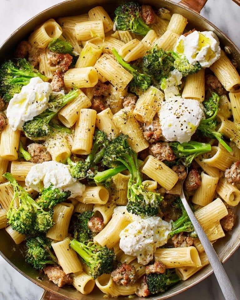 Sausage & Broccoli Burrata Pasta Recipe