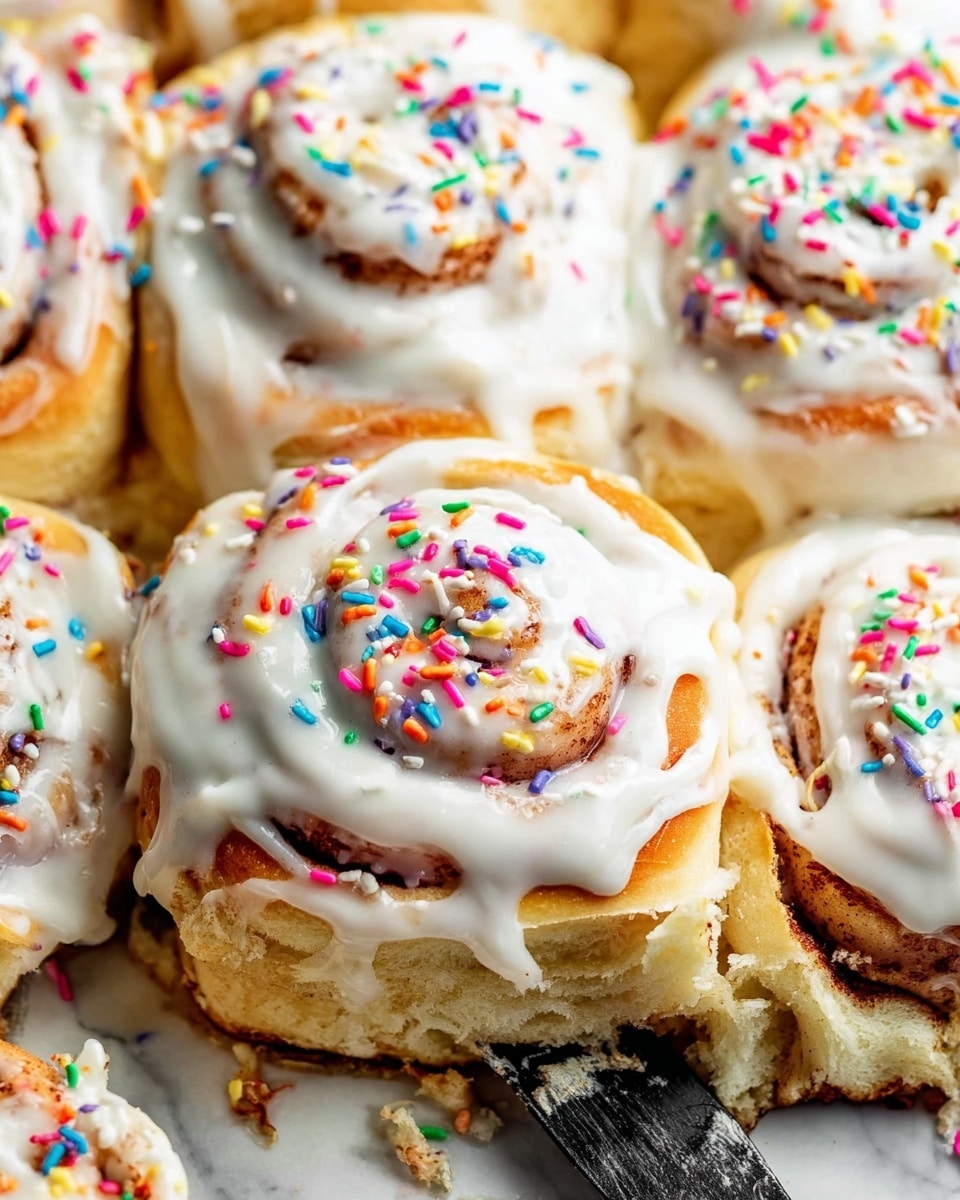 Birthday Cake Cinnamon Rolls (Like Funfetti Cake!) Recipe