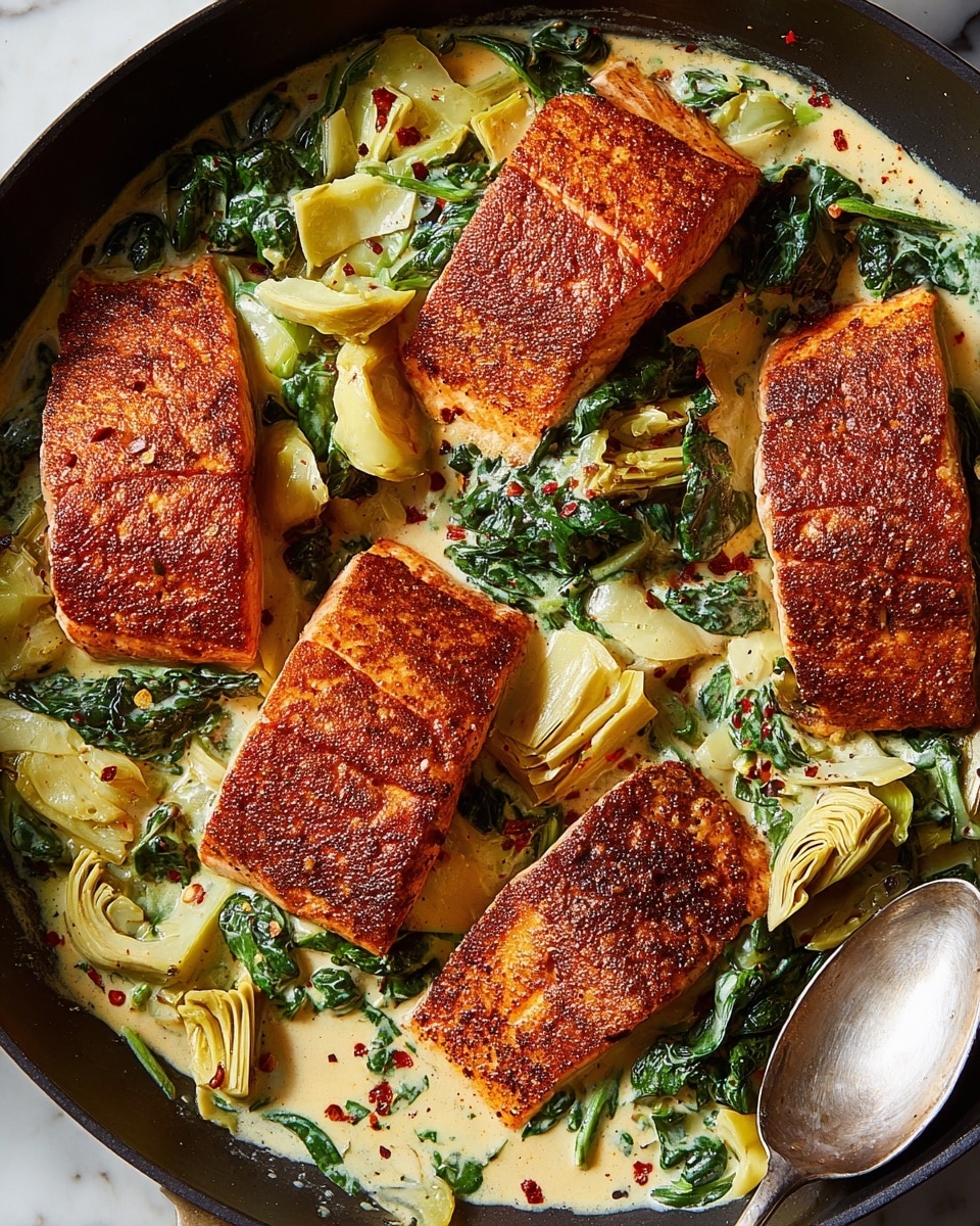 Spinach Artichoke Salmon Recipe