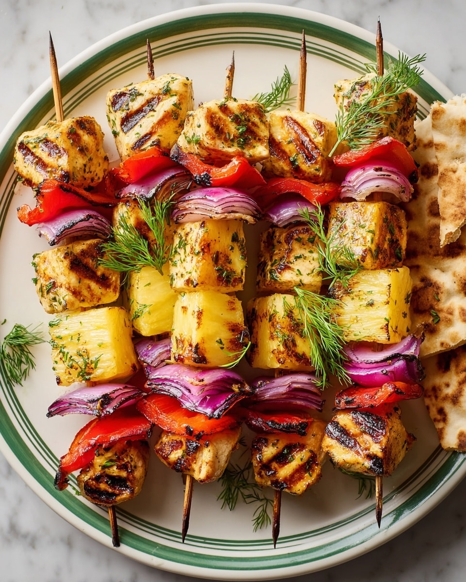 Greek Chicken Halloumi Skewers Recipe