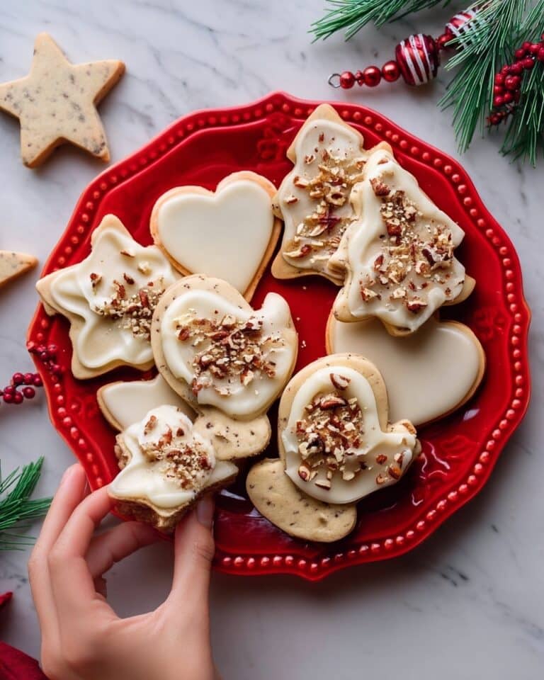 Pecan Sugar Cookies with Brown Butter Icing Recipe