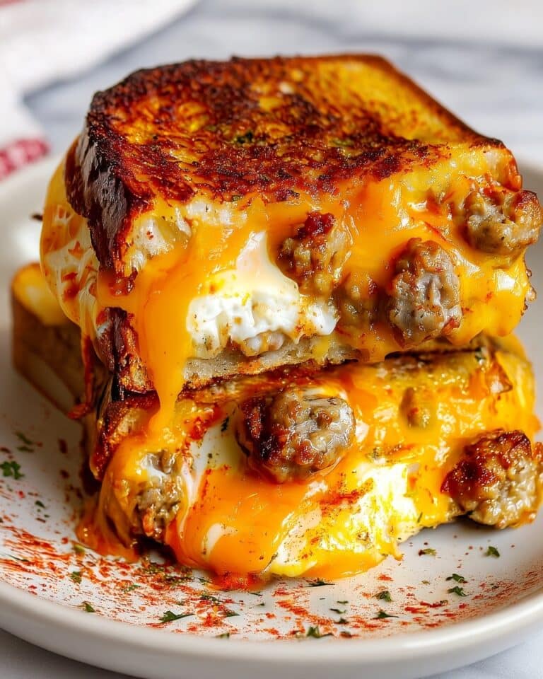 Grilled Cheese Sausage & Egg Breakfast Casserole Recipe