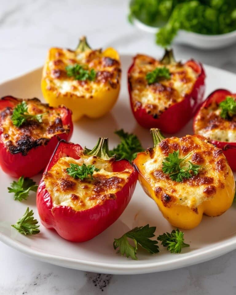 Stuffed Mini Peppers with Goat Cheese and Parmesan Recipe