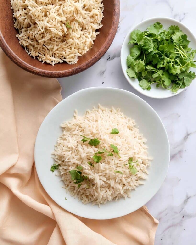 Bone Broth Jasmine Rice with Fresh Cilantro Recipe