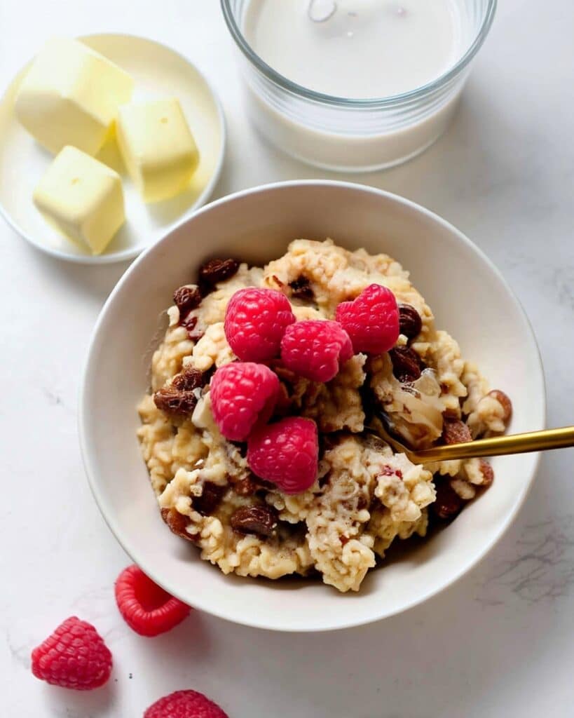 Creamy Millet Porridge with Cinnamon, Raisins, and Fresh Fruit Recipe