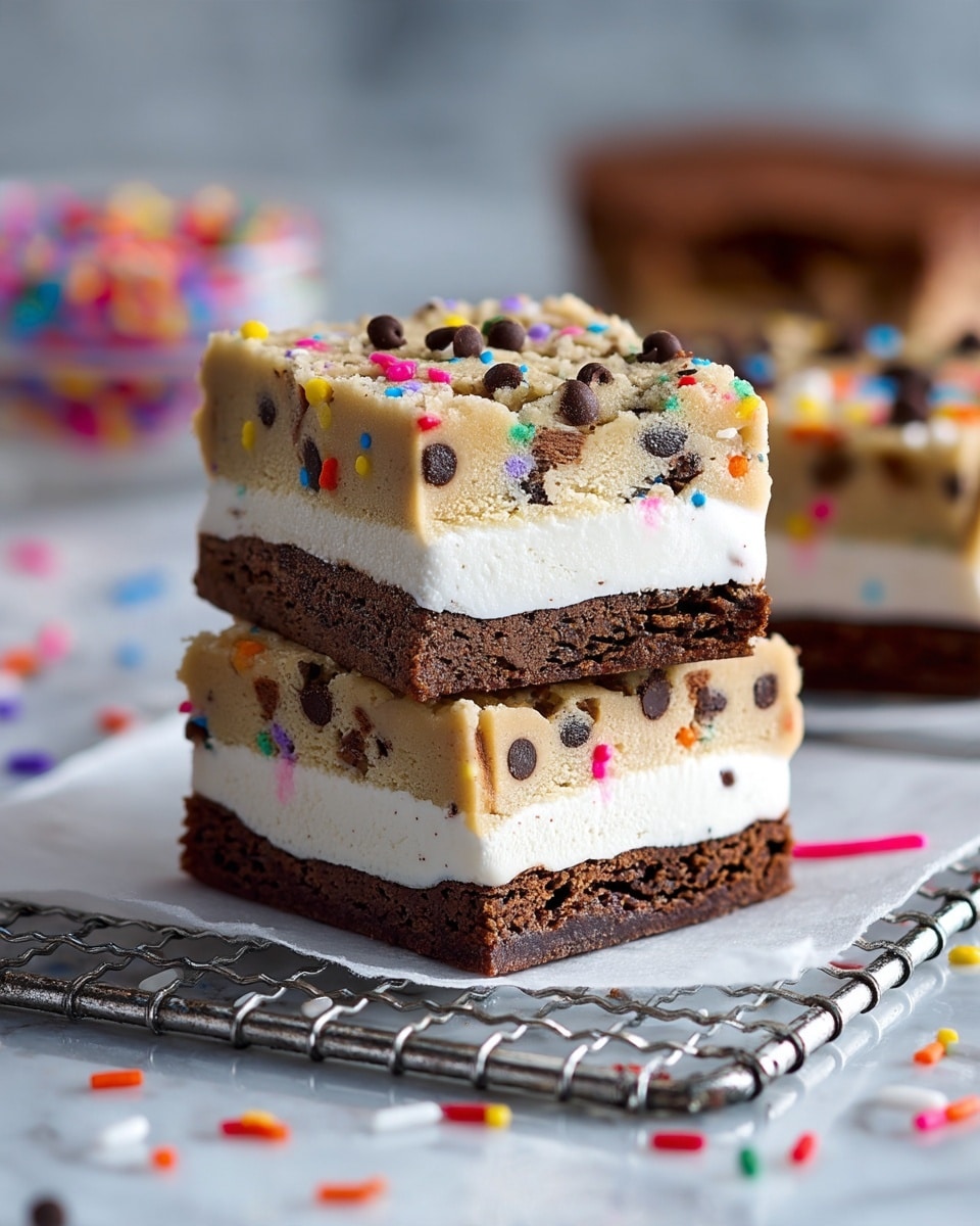 Brownie Cookie Dough Ice Cream Sandwiches Recipe