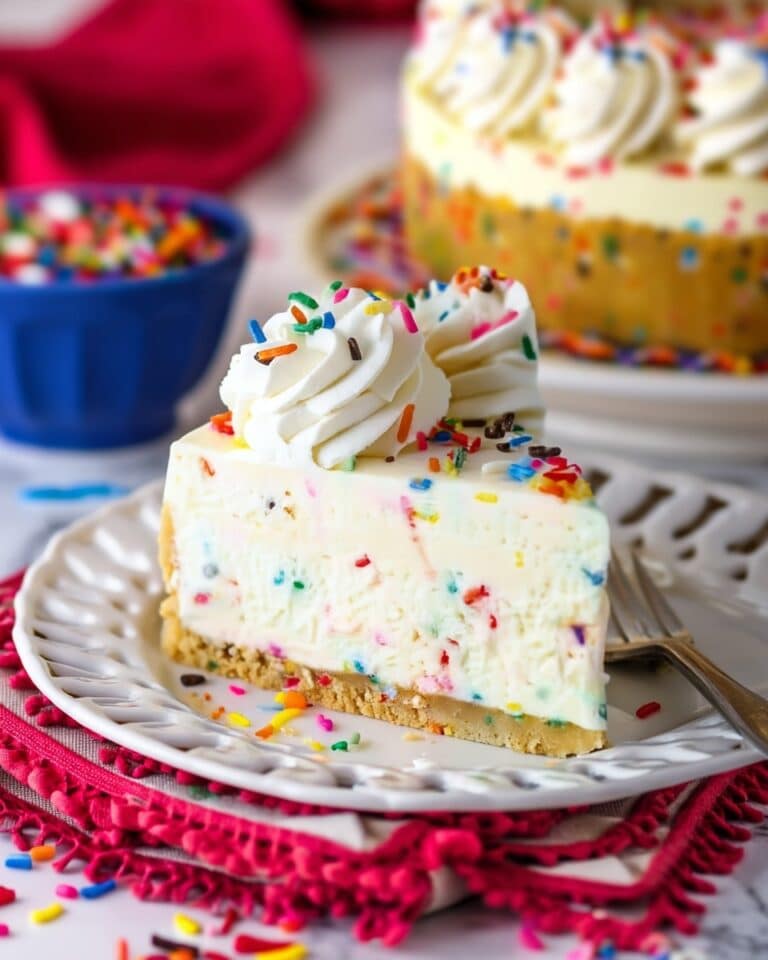 No Bake Funfetti Cheesecake Recipe