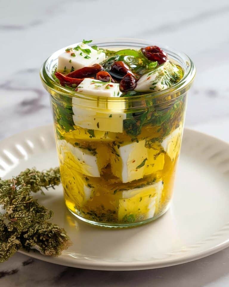 Marinated Feta with Jalapeño, Garlic, and Herbs Recipe