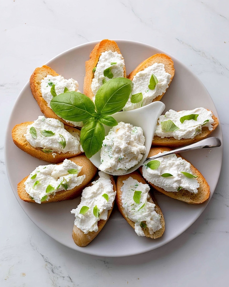 Ricotta Crostini with Lemon Zest and Garlic Recipe