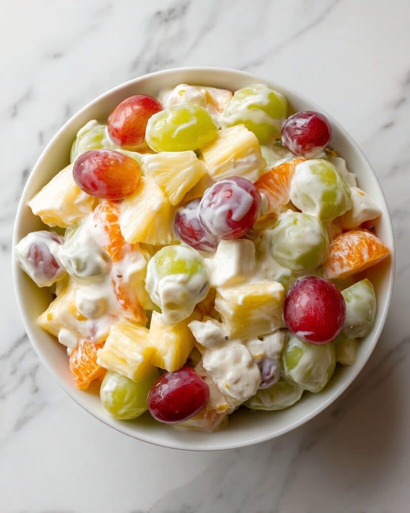 Fruit Salad with Marshmallows and Greek Yogurt Recipe