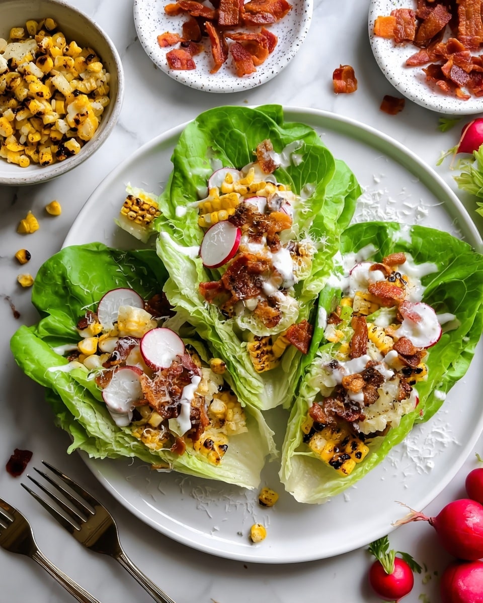Butter Lettuce Salad with Charred Corn, Prosciutto, and Dill Dressing Recipe