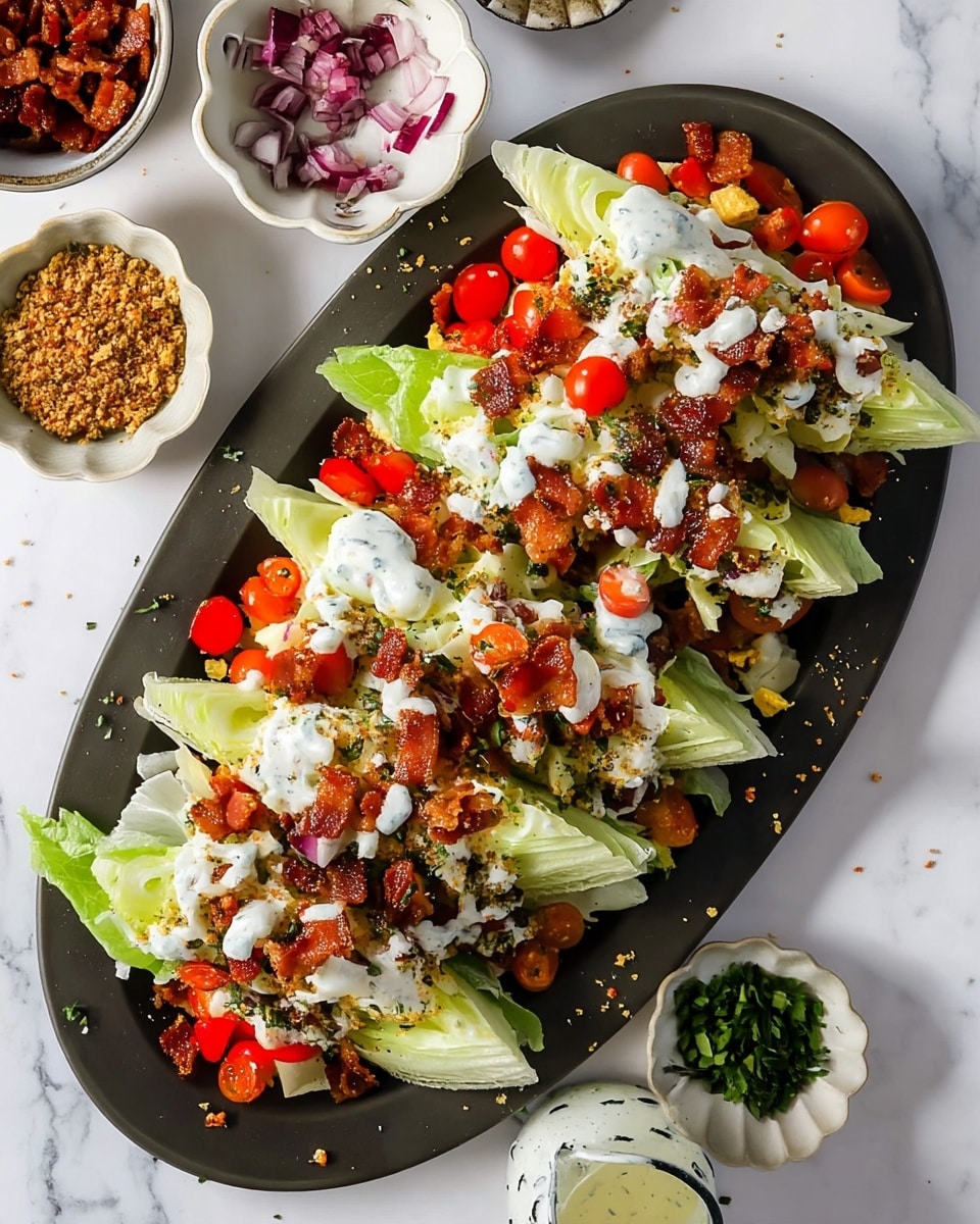 Crisp Wedge Salad with Homemade Ranch Recipe